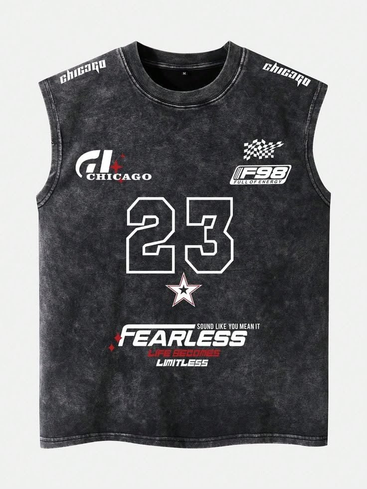 FEARLESS 23 Acid Wash Vest
